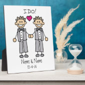 Groom Groom I Do Personalized Wedding Fotoplaat (Zijkant)