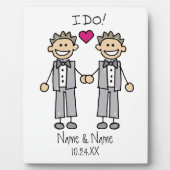 Groom Groom I Do Personalized Wedding Plaque Fotoplaat (Voorkant)