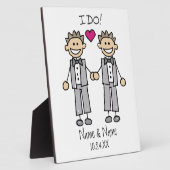 Groom Groom I Do Personalized Wedding Plaque Fotoplaat (Zijkant)