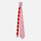 Groom Groomens Wedding Red Pink Stropdas (Achterkant)
