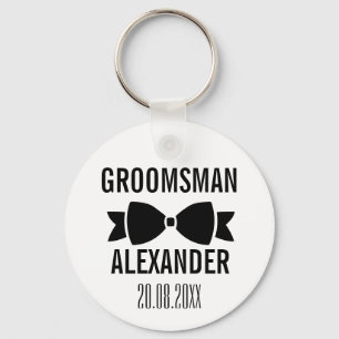 Groom Groomsman Wedding Party Favor Keepslag Sleutelhanger