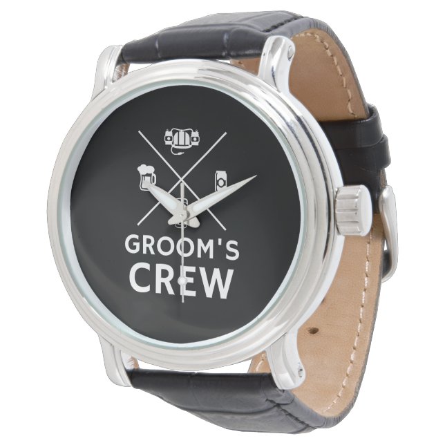 Groom Groomsmen Bachelor Party Gifts Horloge (Gekanteld)