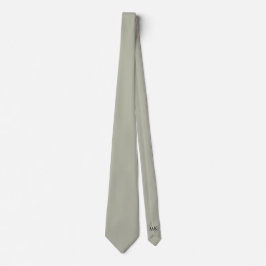 Groom Groomsmen Initialen Soft Sage Green Wedding Stropdas