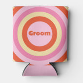 Groom Groovy Retro  Seventies Circle Custom Blikjeskoeler (Voorkant)