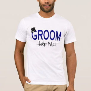 Groom Help mij Blauw T-shirt