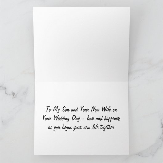 GROOM IN ZIJN TUX-SON OP UW WEDDAG KAART (Binnen)