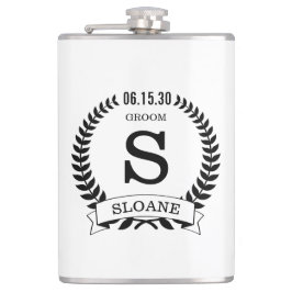 Groom Initiaal Heupfles