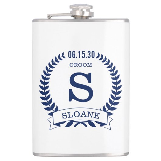 Groom Initiaal Heupfles (Voorkant)