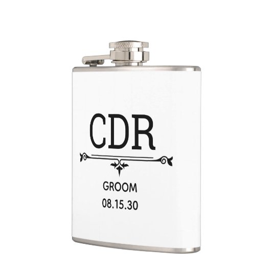 Groom Initialen Heupfles (Links)