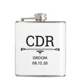 Groom Initialen Heupfles (Voorkant)