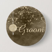 Groom Ivory Lantern Ronde Button 7,6 Cm (Voorkant)