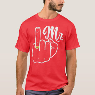 Groom Just Married Wedding Honeymoon Ring Finger H T-shirt