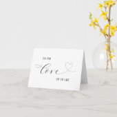 Groom Kaart aan de liefde van mijn leven Kaart (Gele Bloem)