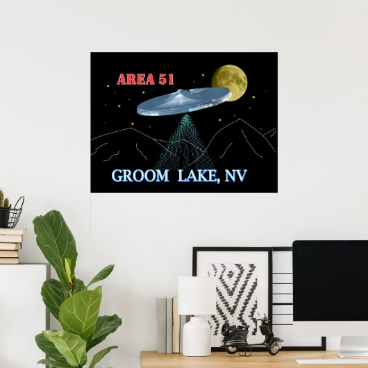 Groom Lake NV Poster (Thuiskantoor)