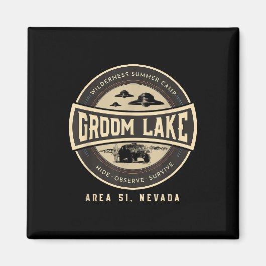 Groom Lake Summer Wilderness Camp - Grappig gebied Magneet (Voorkant)