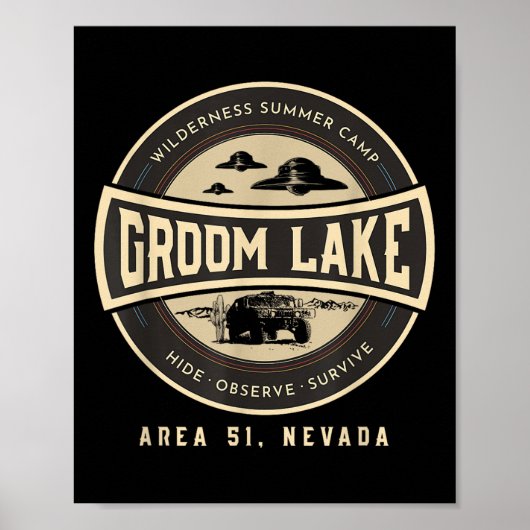 Groom Lake Summer Wilderness Camp - Grappig gebied Poster (Voorkant)