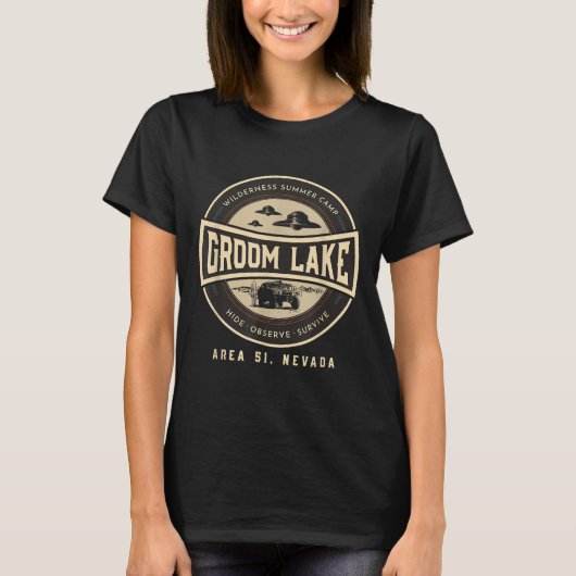 Groom Lake Summer Wilderness Camp - Grappig gebied T-shirt (Voorkant)