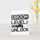 Groom Level Unlock Bachelor Party Kaart (Gele Bloem)