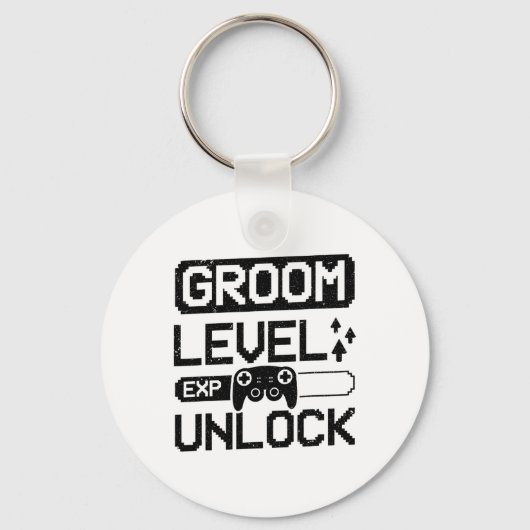 Groom Level Unlock Bachelor Party Sleutelhanger (Voorkant)