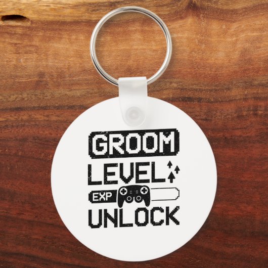 Groom Level Unlock Bachelor Party Sleutelhanger (Voorkant)