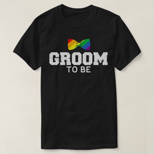 Groom LGB Gay Wedding Bachelor T-shirt (Design voorkant)
