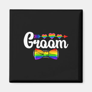 Groom LHBT Pride Gay Bachelor Trouwen Verloving L Magneet