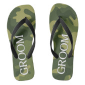 Groom met Green Camoflauge Pattern Teenslippers (Voetbed)