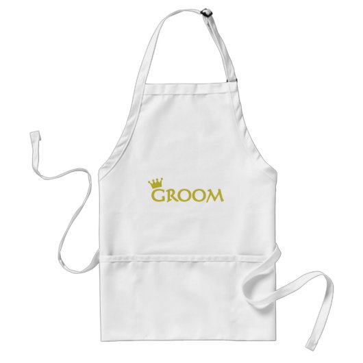 groom met kroonpictogram standaard schort (Voorkant)