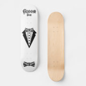 Groom met Stropdas en buis en zwart Persoonlijk Skateboard (Voorkant)
