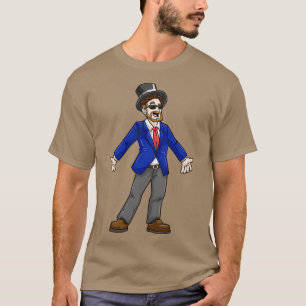 Groom met zonnebrillen en cilinder t-shirt