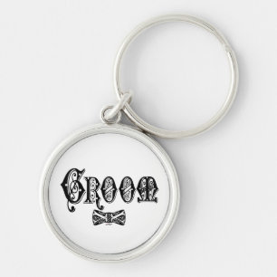 Groom met zwart Stropdas met zwart type Sleutelhanger