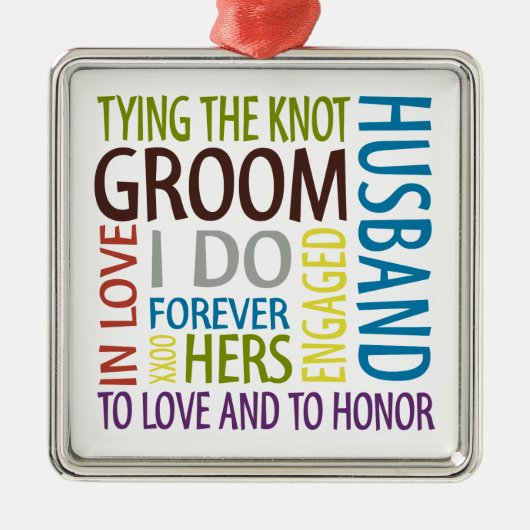 Groom Metalen Ornament (Voorkant)