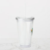 Groom Mexican Folk Floral Monogram Acryl Drinkbeker (Rechts)