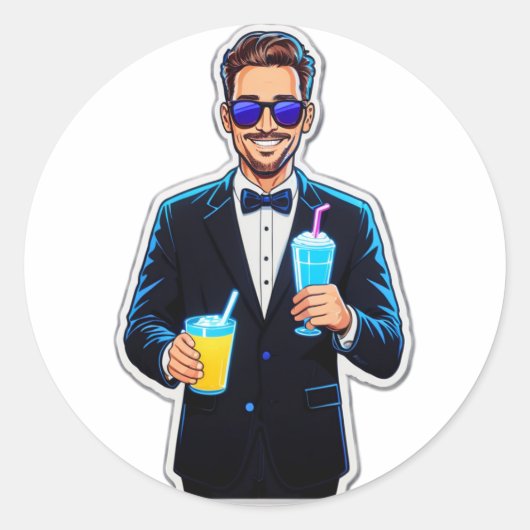 Groom Mode: Activated!" (Bachelor Party) Ronde Sticker (Voorkant)
