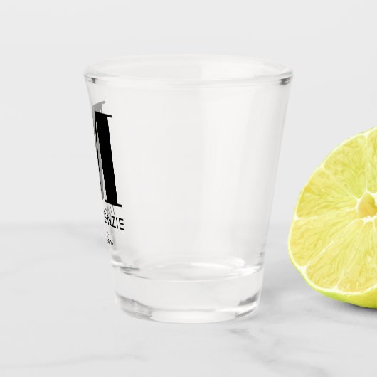 Groom Monogram Naam Shot Glass Shot Glas (Rechts)