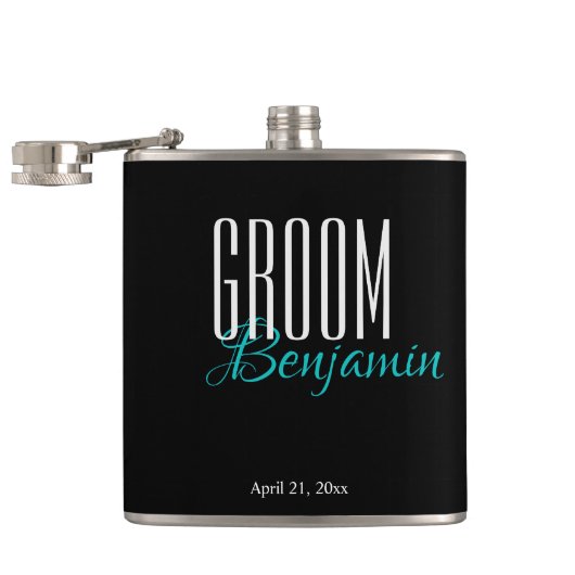 GROOM Monogram Thermische Kolf Heupfles (Geopend)