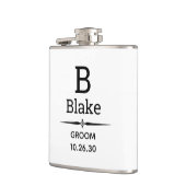 Groom Monogrammed Flask Heupfles (Links)