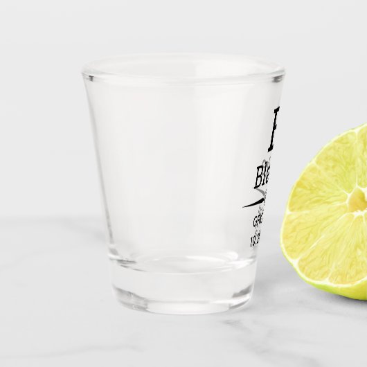 Groom Monogrammed Shot Glass Shot Glas (Links)