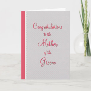 Groom Mother's Pink Polka Lace Kaart