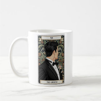 Groom Mug, Tarot Card Design in Yarn Art Style Koffiemok