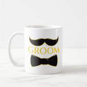 Groom Mustache en Bow Stropdas Koffiemok (Links)