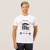 Groom Mustache Game Over T-shirt (Voorkant volledig)