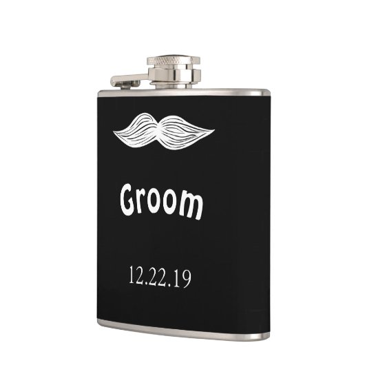 Groom Mustache Hipster Wedding Heupfles (Links)