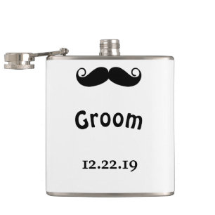 Groom Mustache Hipster Wedding Heupfles
