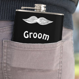 Groom Mustache Hipster Wedding Heupfles