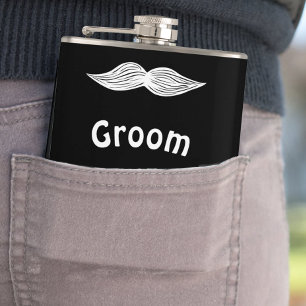Groom Mustache Hipster Wedding Heupfles