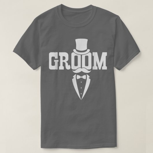 Groom Mustache Pet Wedding Bachelor Party Husband T-shirt (Design voorkant)