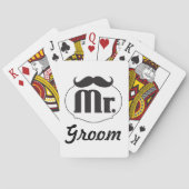 Groom Mustache Pokerkaarten (Achterkant)