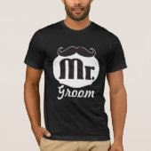 Groom Mustache T-shirt (Voorkant)
