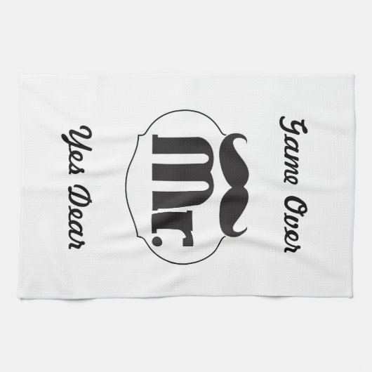 Groom Mustache Theedoek (Horizontaal)